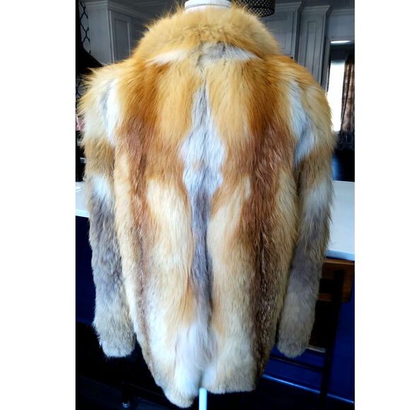 Vintage Tillis Fox Fur luxury coat Private Label size S zip Old money Regal chic - Picture 4 of 11